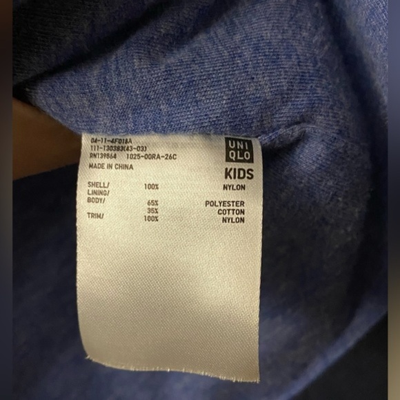 Uniqlo Navy Water Repellant Cotton-lined Jacket 5-6Y - Picture 2 of 7